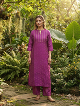 BRIGHT MAGENTA RAW SILK CO-ORD SETS 0614