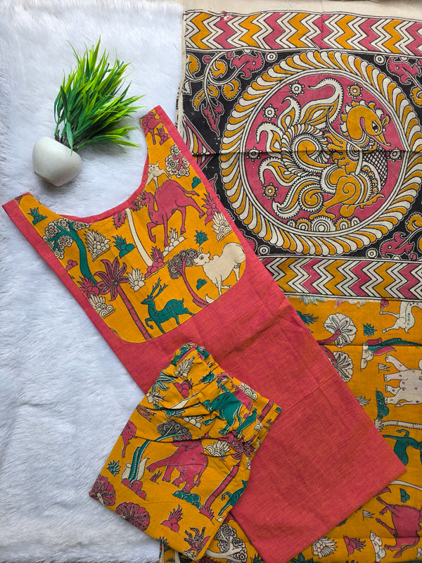 KALAMKARI COTTON SALWAR SETS / 0564