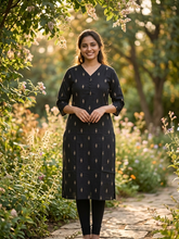 BLACK PREMIUM FLEX COTTON KURTIS 0591