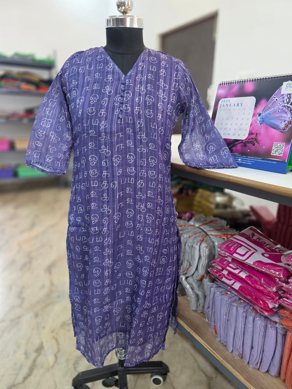 LINEN SILVER ZARI KURTIS 0515