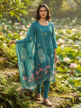 PREMIUM TUSSAR SILK KURTI +DUPPATTA 0569