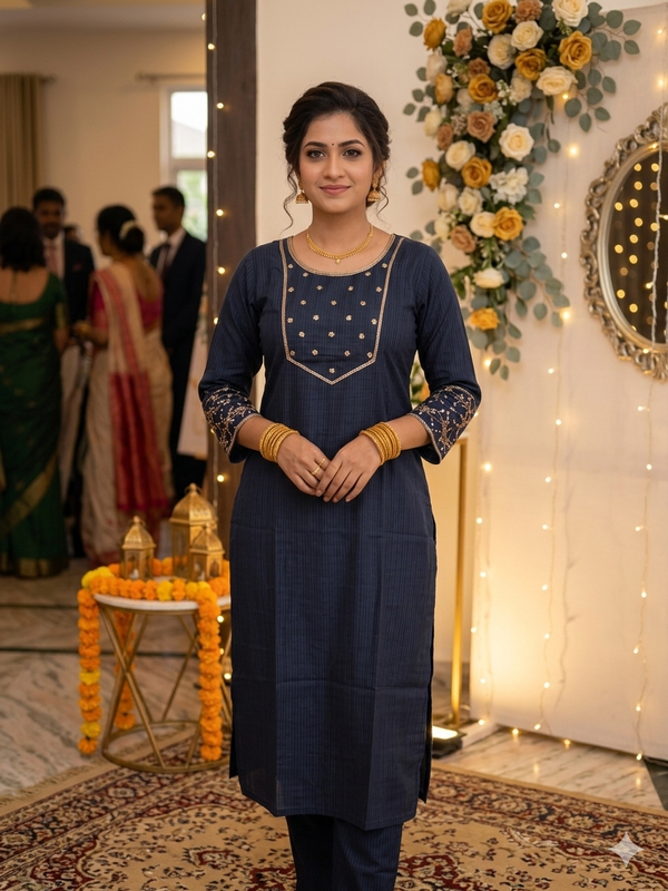 NAVY BERLIN SILK CO-ORD SETS 0532