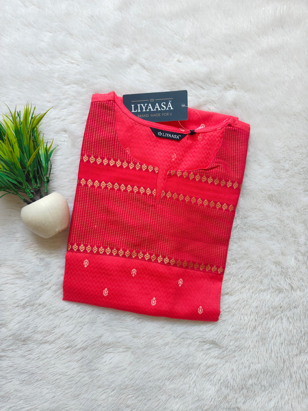 DOBBY COTTON EMBROIDERY KURTIS 0557