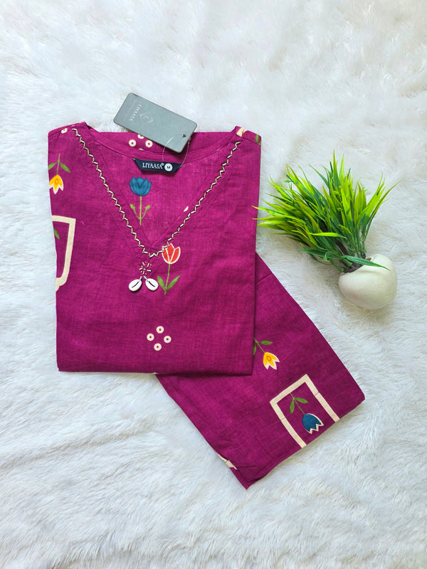KALAMKARI THEMED CAMBRIC COTTON CO-ORD SETS 0559
