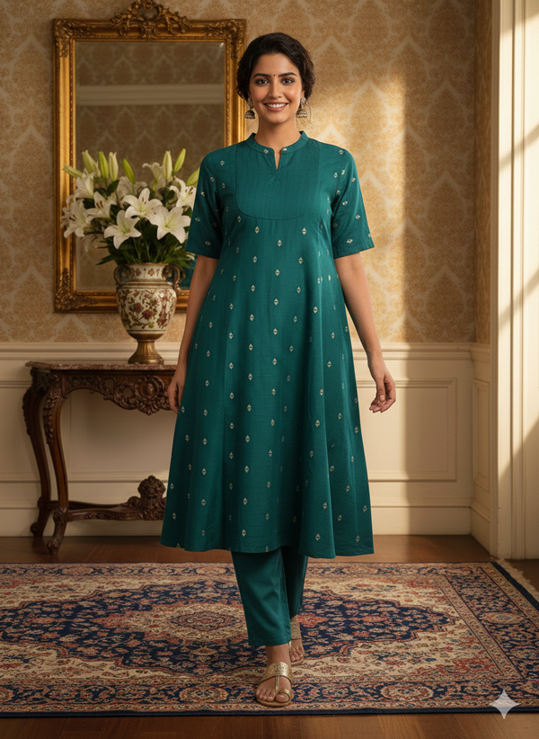 PREMIUM A-LINE RAW SILK CORD SETS 0528