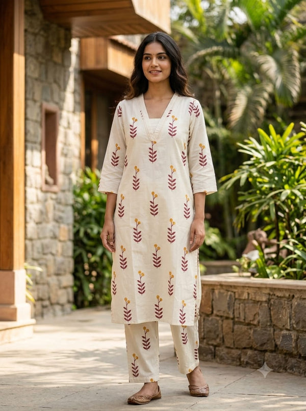 SOFT COTTON CO-ORD SETS MUSTARD TULIP / 0645