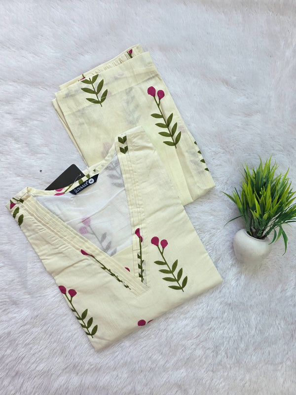SOFT COTTON CO-ORD SETS PINK TULIP / 0645