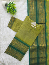 PREMIUM HANDLOOM KANCHI COTTON KURTI WITH DUPATTA 0619