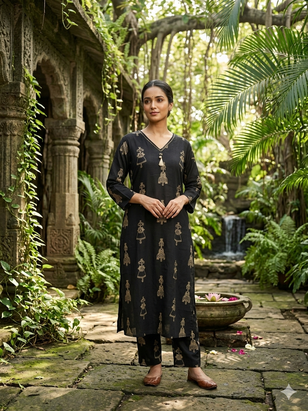 WARLI THEMED JAIPUR COTTON CO-ORD SETS 0548