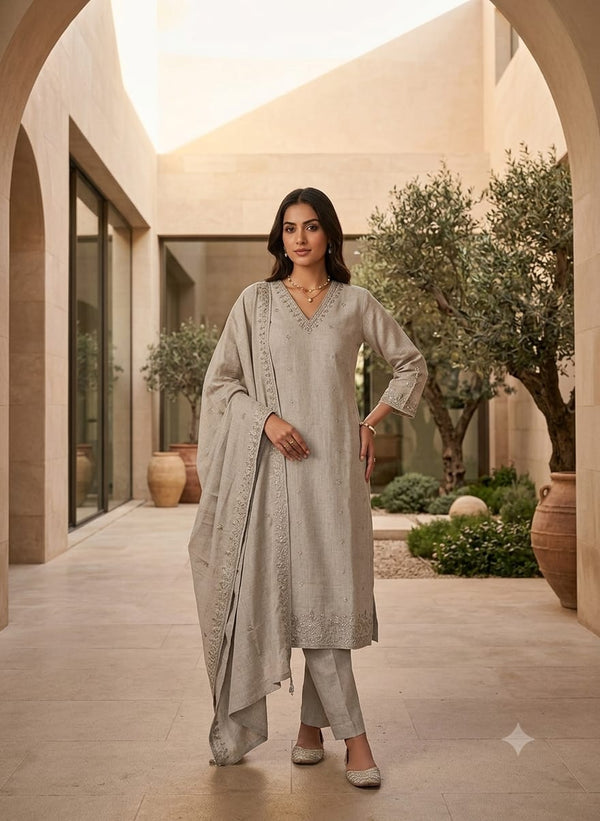 SILVER PARTY WEAR SALWAR SETS 0603