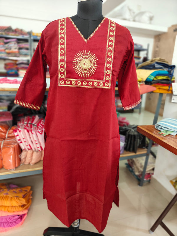 PREMIUM FESTIVE WEAR VATICAN SILK KURTIS 0498