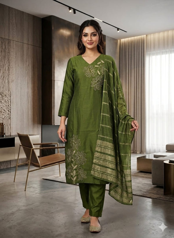DIPTI PREMIUM VATICAN SILK SALWAR SETS 0589