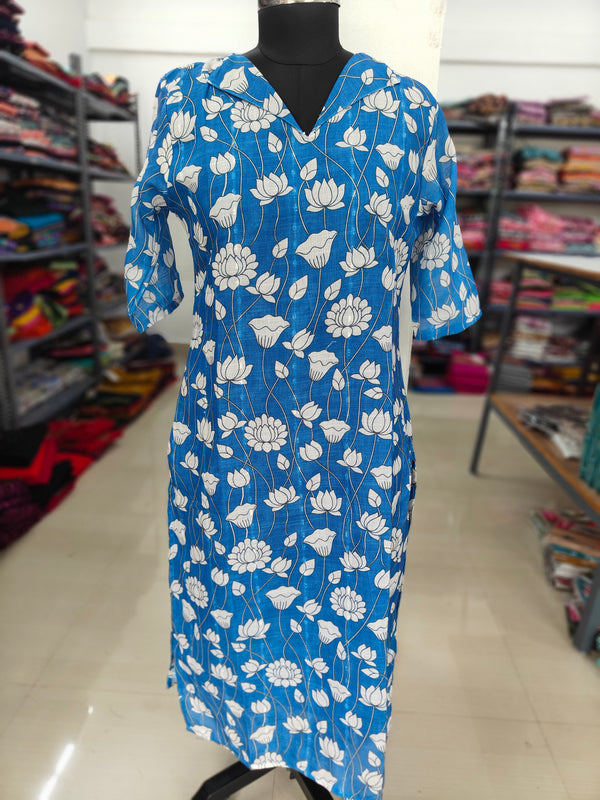 TRENDING LINEN BUBBLE KURTIS 0455