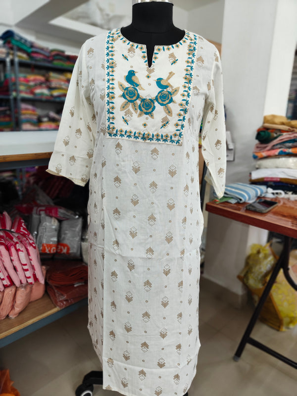 EMBROIDERY OFFICE /COLLEGE WEAR KURTIS 0456