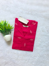V-COLLAR NECK PREMIUM FLEX COTTON KURTIS RANI PINK /0582