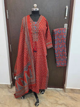 HANDWORK JAIPUR COTTON 3 PIECE SALWAR SETS 0537