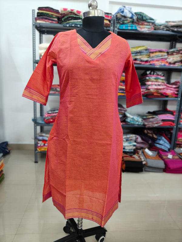 BUDGET FRIENDLY TRADITIONAL MANGALGIRI COTTON KURTIS 0233