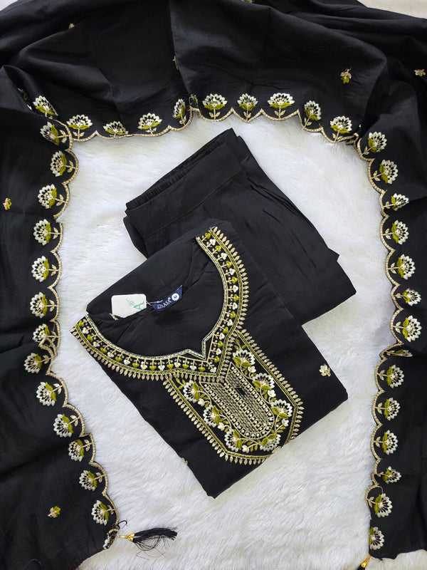 BLACK PARTY WEAR SALWAR SETS 0620