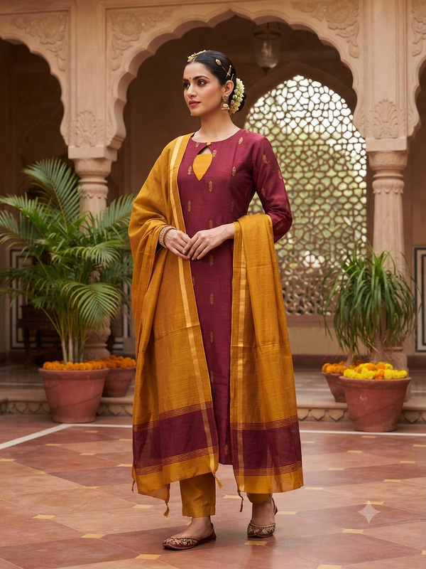 HANDLOOM PREMIUM RAW SILK SALWAR SETS 0630