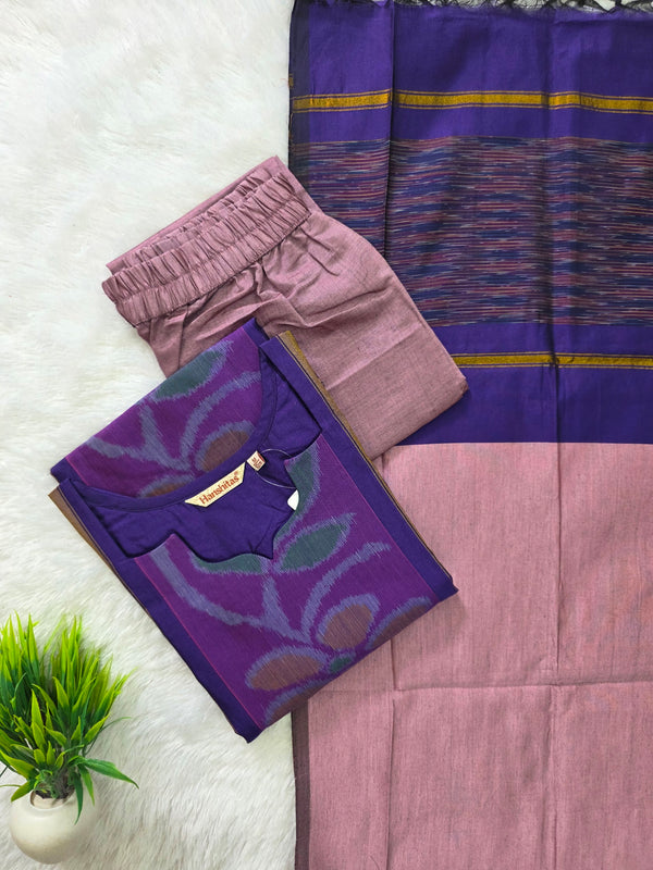 PURE HANDLOOM POCHAMPALLY IKKAT SILK SALWAR SETS 0555