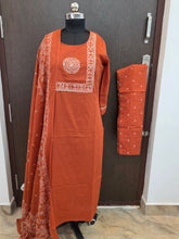MIRROR WORK JAIPUR COTTON 3 PIECE SALWAR SETS 0537