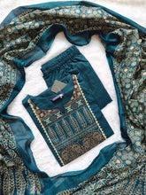 TEAL COLOR PREMIUM COTTON SALWAR SETS 0567