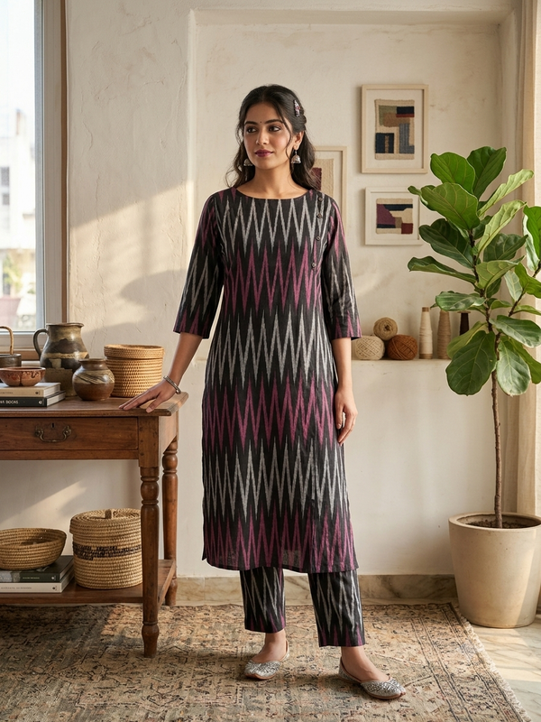 POCHAMPALLY IKKAT COTTON CO-ORD SETS 0590