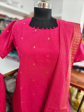 TRADITIONAL HANDLOOM COTTON PINK SALWAR SETS 0491
