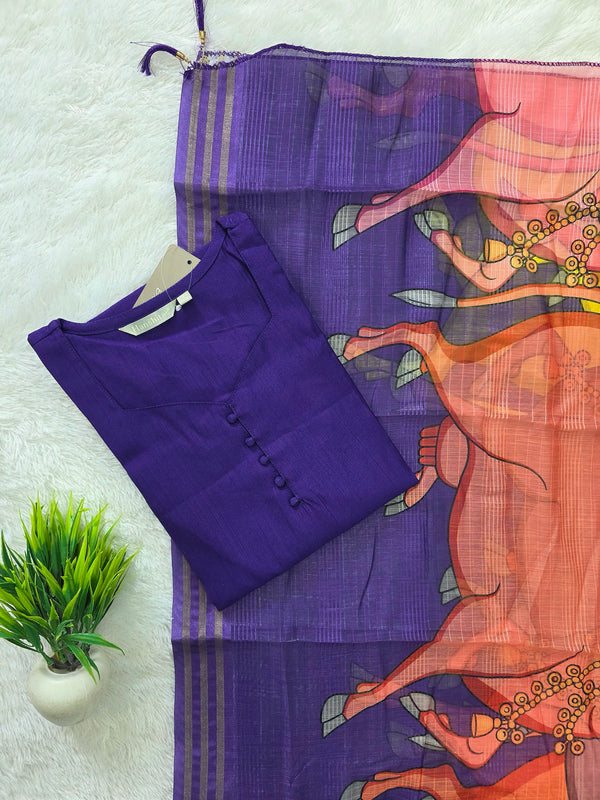 VATICAN SILK KURTI+DUPPATTA 0663