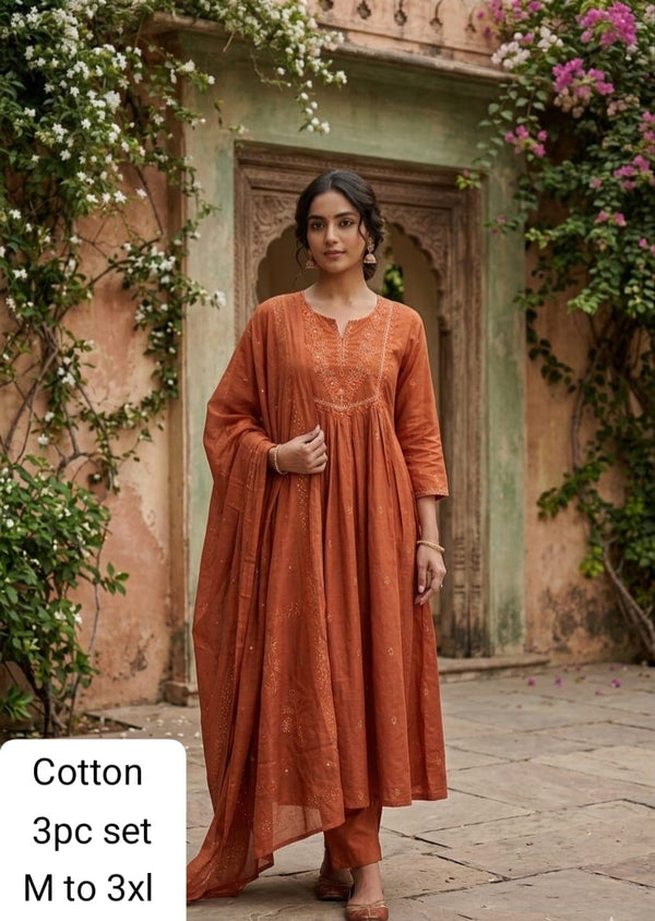JAIPUR COTTON UMBRELLA SALWAR SETS 0549
