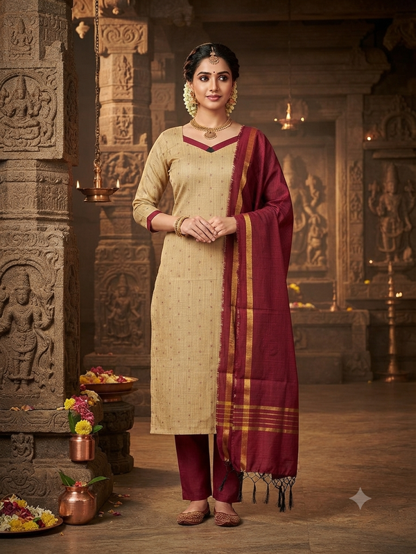 TRADITIONAL HANDLOOM SILK SALWAR SETS 0611