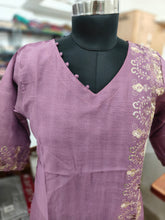 PREMIUM VATICAN SILK  ONE SIDE EMBRODIERY KURTIS 0490