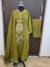 MEHANDI GREEN PREMIUM MUL COTTON 3 PIECE SALWAR SETS 0522