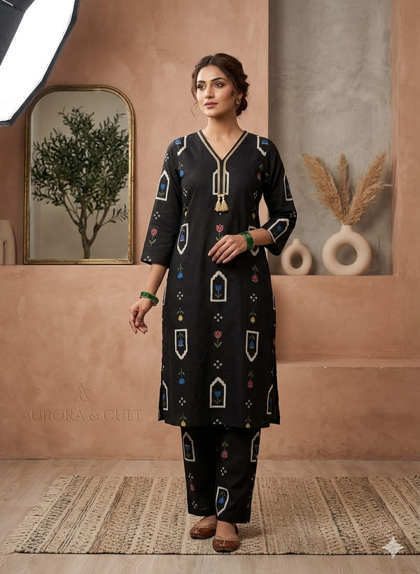 KALAMKARI THEMED CAMBRIC COTTON CO-ORD SETS 0559