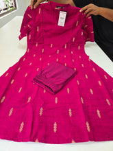 PREMIUM A-LINE MAGENTA PINK RAW SILK CORD SETS 0528