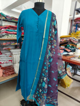 VATICAN SILK KURTI+ KALAMKARI KOTTA DUPATTA 0484
