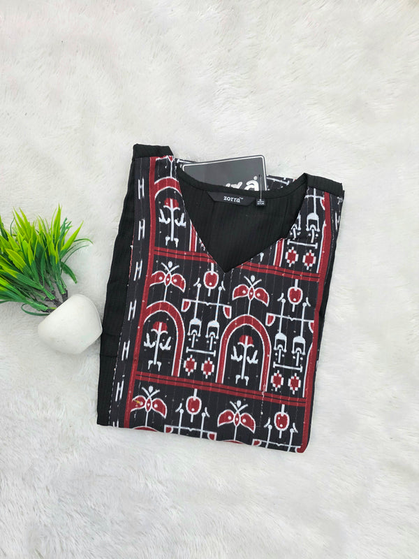 KALAMKARI THEMED BERLIN SILK KURTIS 0615