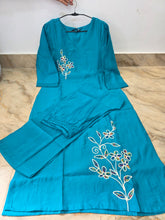 LEAF THREAD EMBROIDERED VATICAN SILK CO-ORD SETS 0562