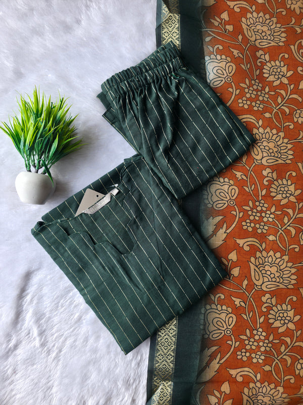 PREMIUM RAW SILK+ KALAMKARI SALWAR SETS 2222