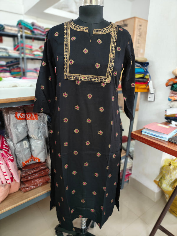 EMBROIDERY OFFICE/ COLLEGE WEAR KURTIS 0456