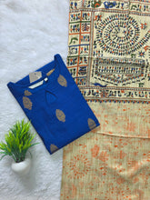 RAW SILK KURTI WITH MADHUBANI DUPATTA 0622