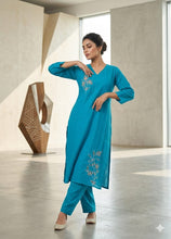 LEAF THREAD EMBROIDERED VATICAN SILK CO-ORD SETS 0562