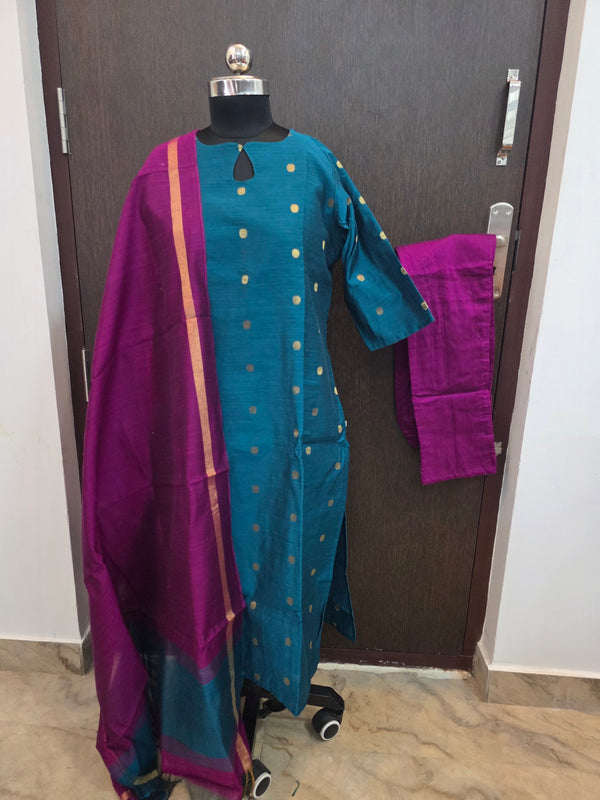 PREMIUM HANDLOOM RAW SILK SALWAR SETS 2222