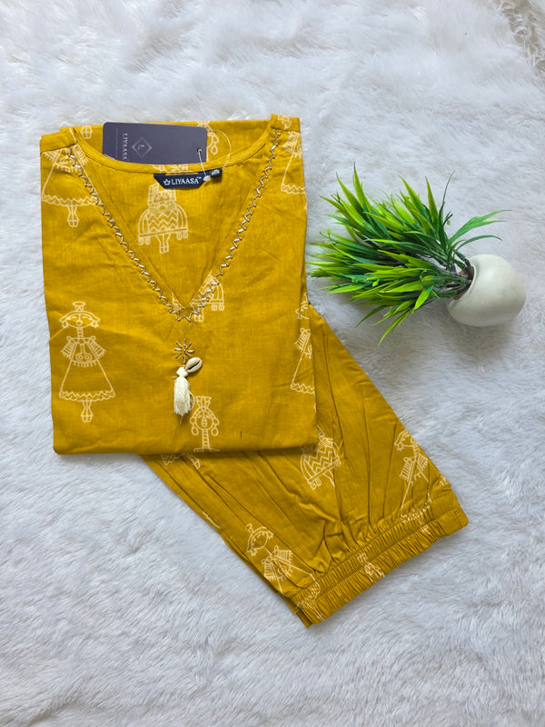 WARLI THEMED JAIPUR COTTON CO-ORD SETS 0548