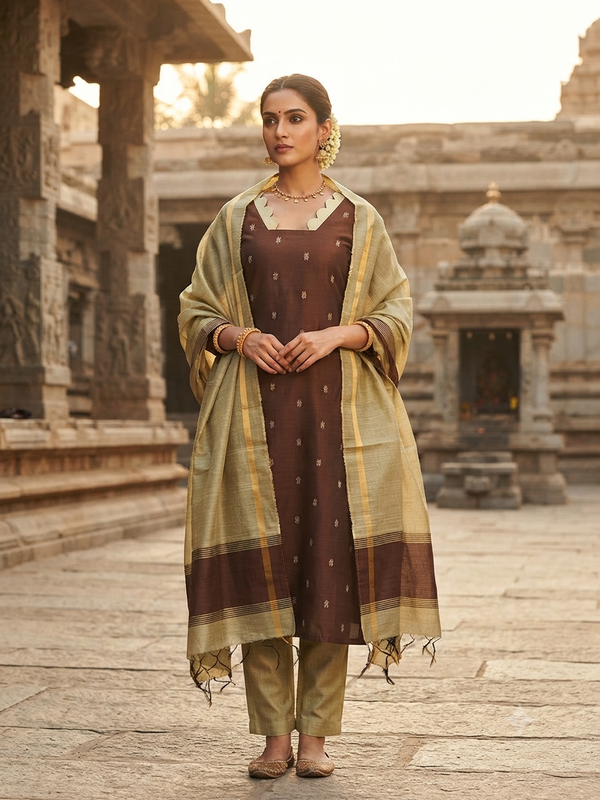 HANDLOOM PREMIUM RAW SILK SALWAR SETS 0630