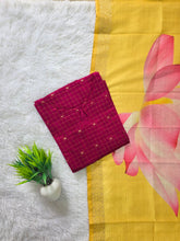 RAW SILK KURTI WITH KALAMKARI DUPATTA 0604