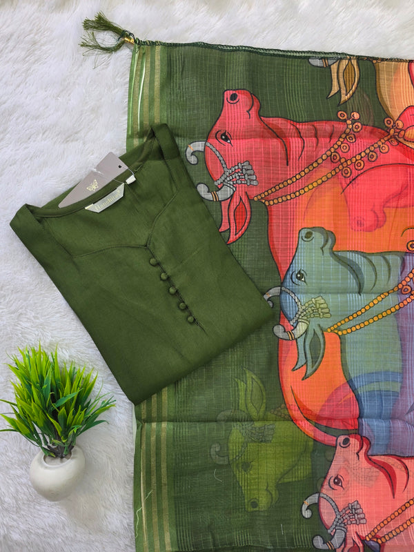 VATICAN SILK KURTI+DUPPATTA 0663