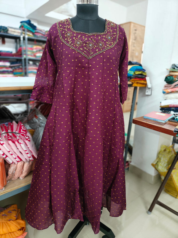 GRAND PARTY WEAR PANEL CUT ANARKALI KURTI 0501