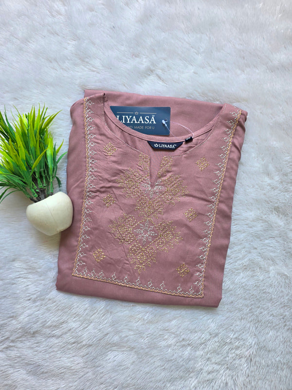RAYON OFFICE EMBROIDERY KURTIS 0557