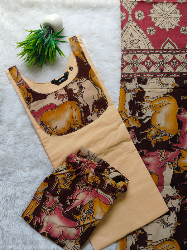 PREMIUM KALAMKARI COTTON SALWAR SETS / 0564